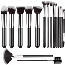 Lunovia BeautyPro Makeup Brush Set - Silver Black
