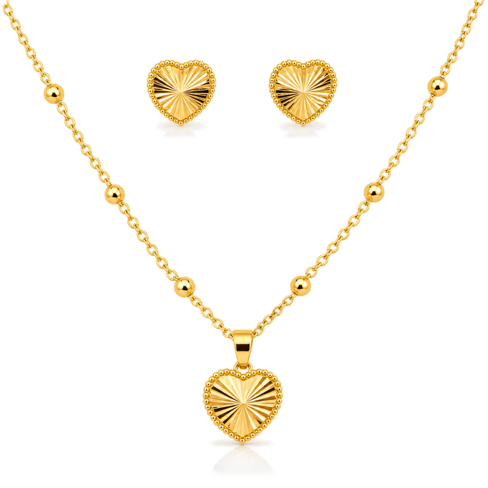 Romantic Pendant Necklace & Earring Set