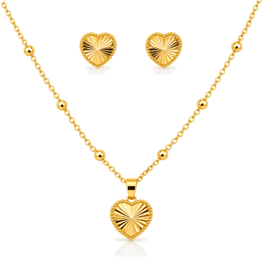 Romantic Pendant Necklace & Earring Set