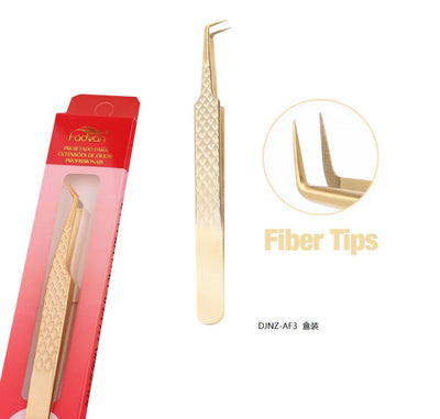 Aurelle GoldGrip Lash Tweezers close-up