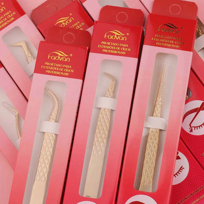 Aurelle GoldGrip Lash Tweezers size reference
