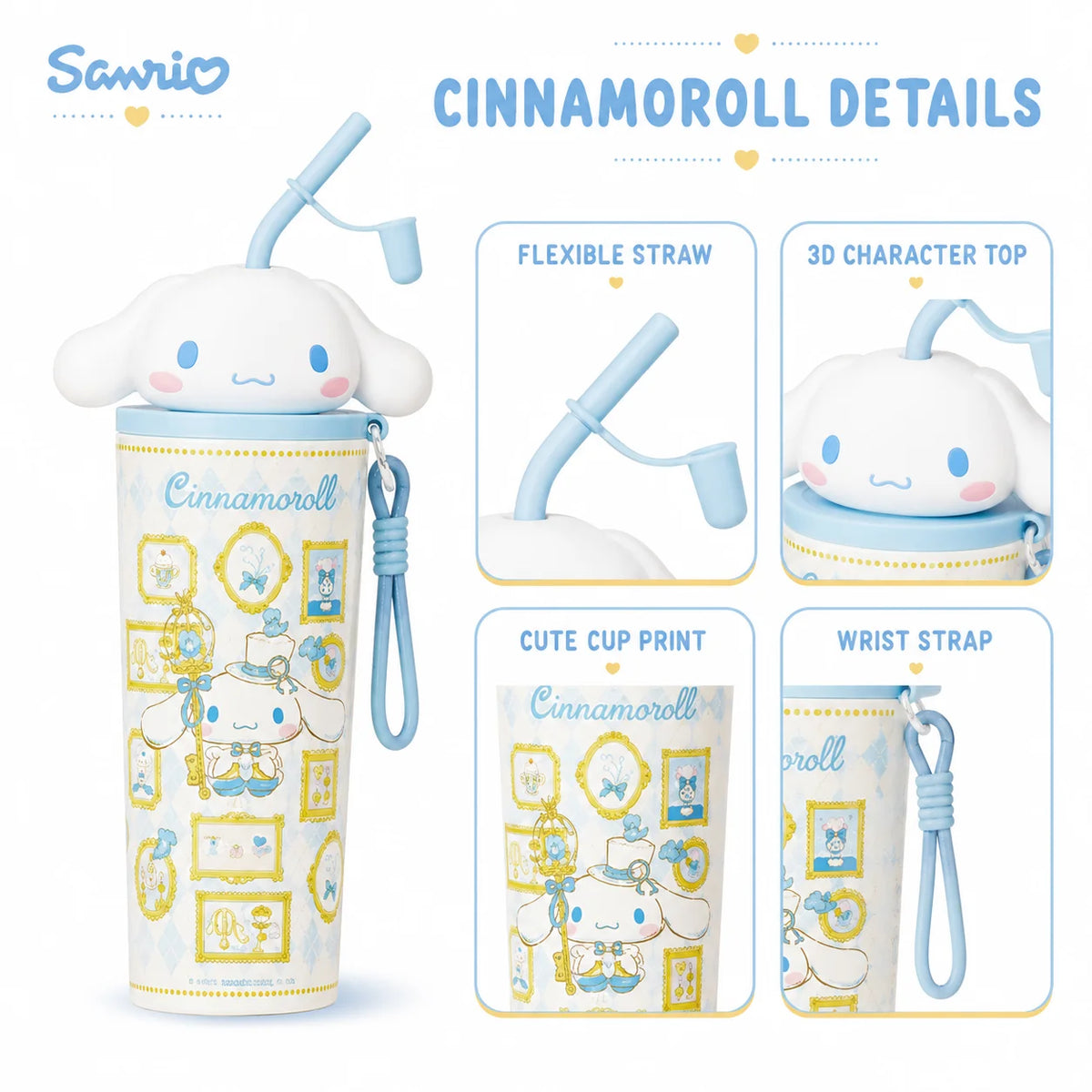 Sanrio 700ml Insulated Tumbler with Straw 316 Steel Travel Water Bottle 304 Steel Cute Cartoon Thermos Flask Coffee Mug Gift