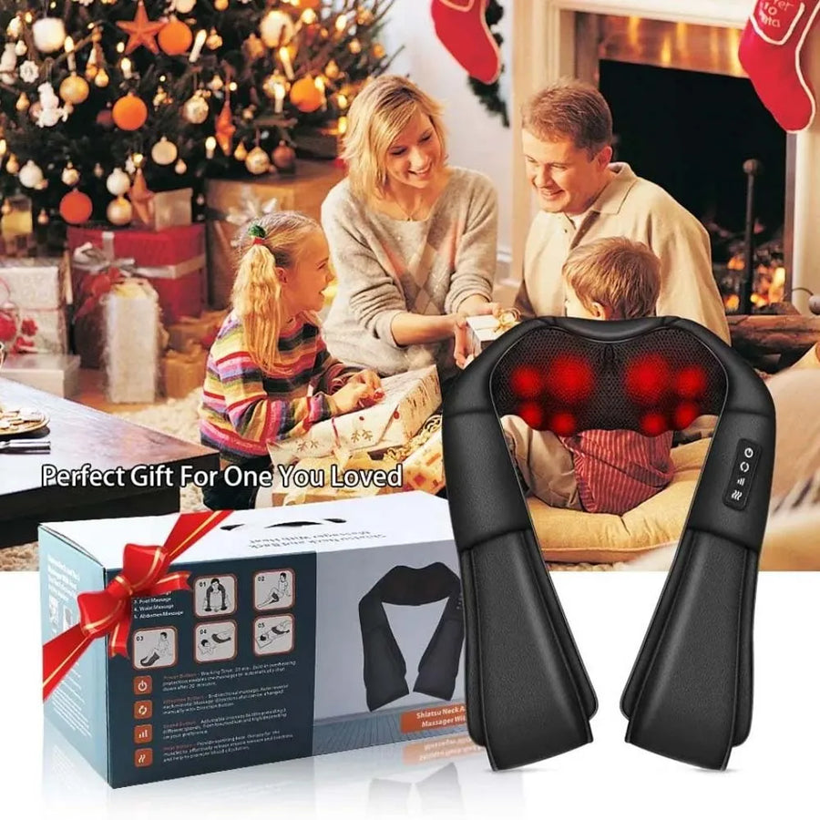 Electric Shiatsu Neck & Shoulder Massager in use