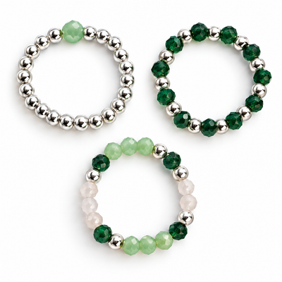 Nymph Spirit Gemstone Ring Set - Forest Spirit