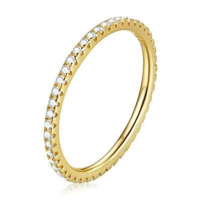 BAMOER Full Paved Eternity Band - Gold