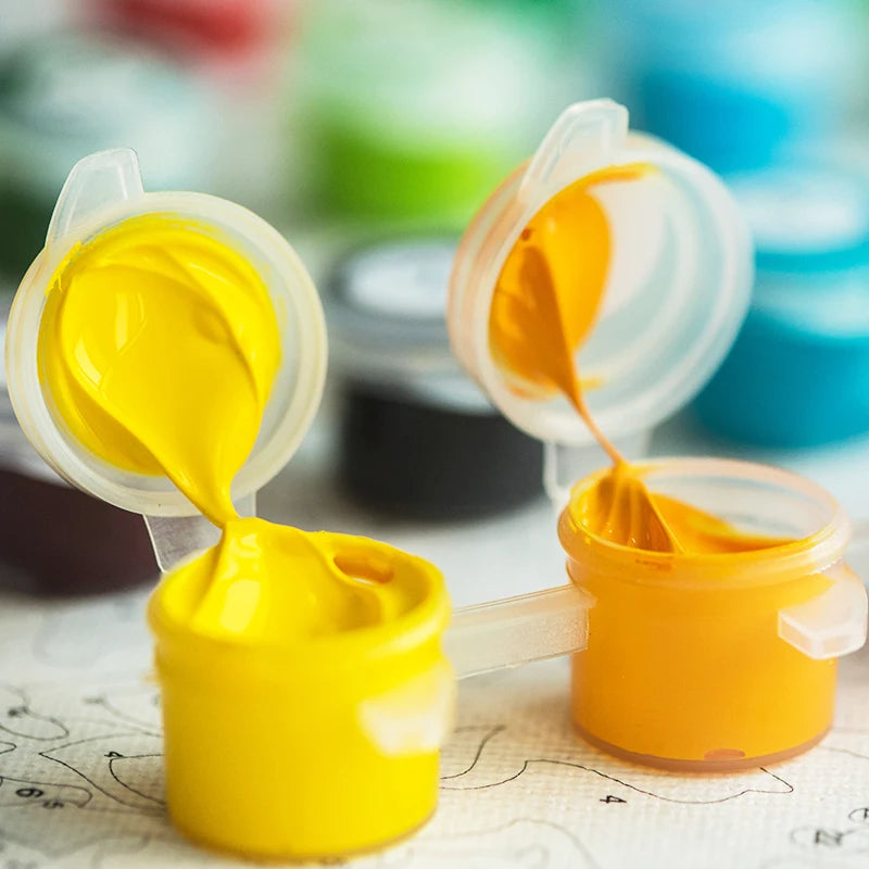 GATYZTORY Figure Paint by Numbers Kit components