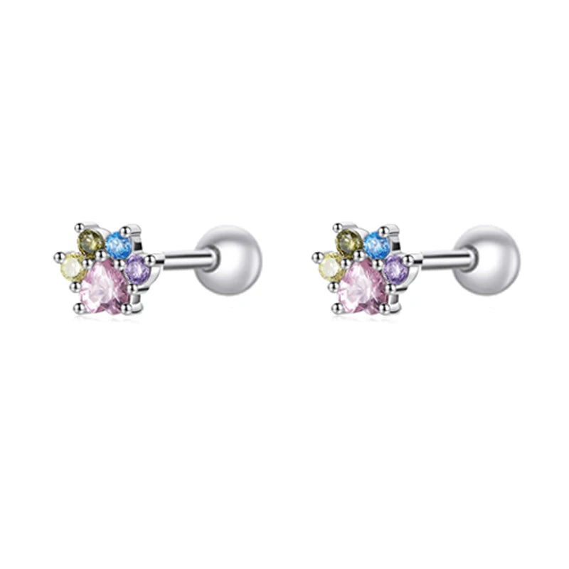 BAMOER Tiny Charm Stud Earrings size reference