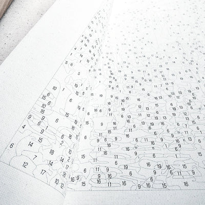 GATYZTORY Paint by Numbers Canvas Kit in progress