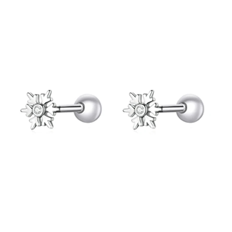 BAMOER Tiny Charm Stud Earrings - Paw