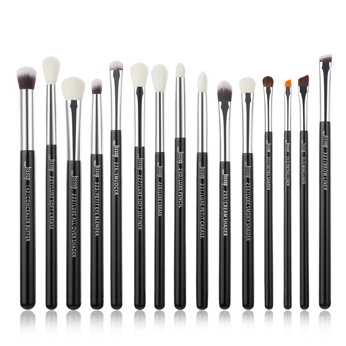 Jessup Makeup Brushes 15-25pcs Make Up Brush Set Professional Natural Synthetic Foundation Powder Contour Blending Eyeshadow