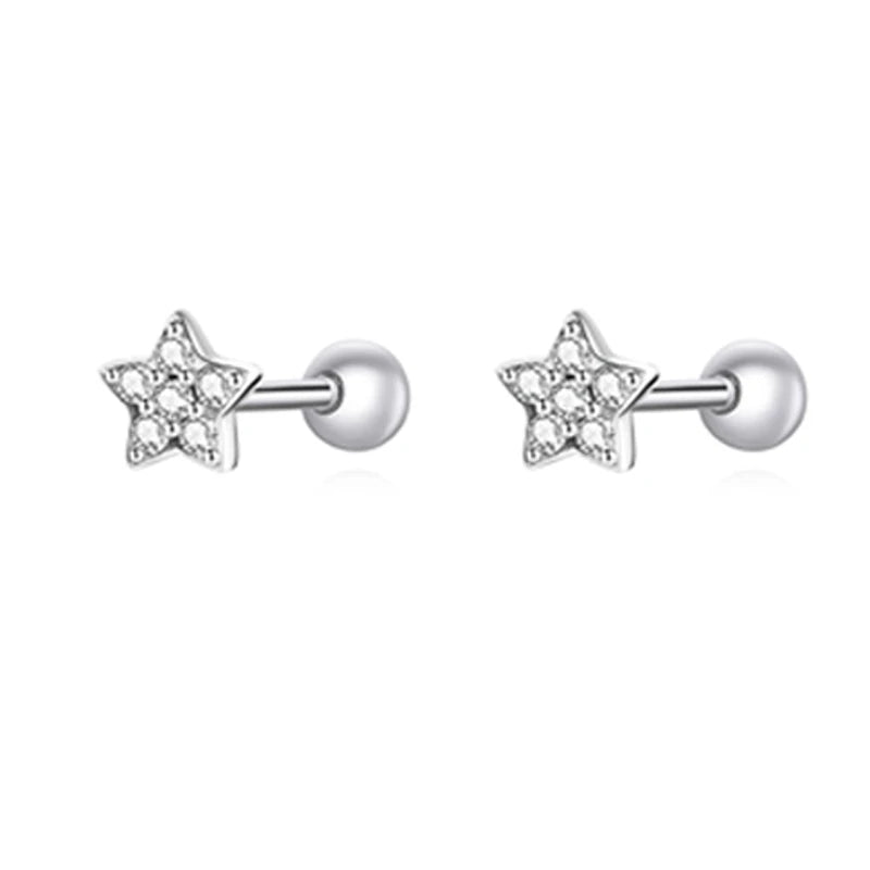 BAMOER Tiny Charm Stud Earrings full shape range