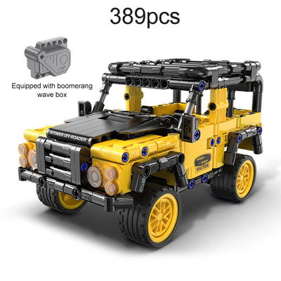 Pull-Back SUV Racing Building Block Set packaging