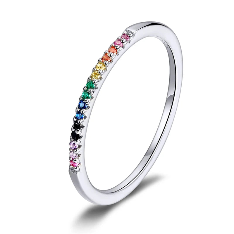 BAMOER Full Paved Eternity Band - Black