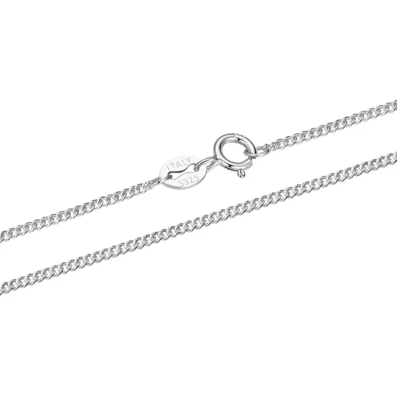 BAMOER Gold Vermeil Curb Chain Necklace clasp detail