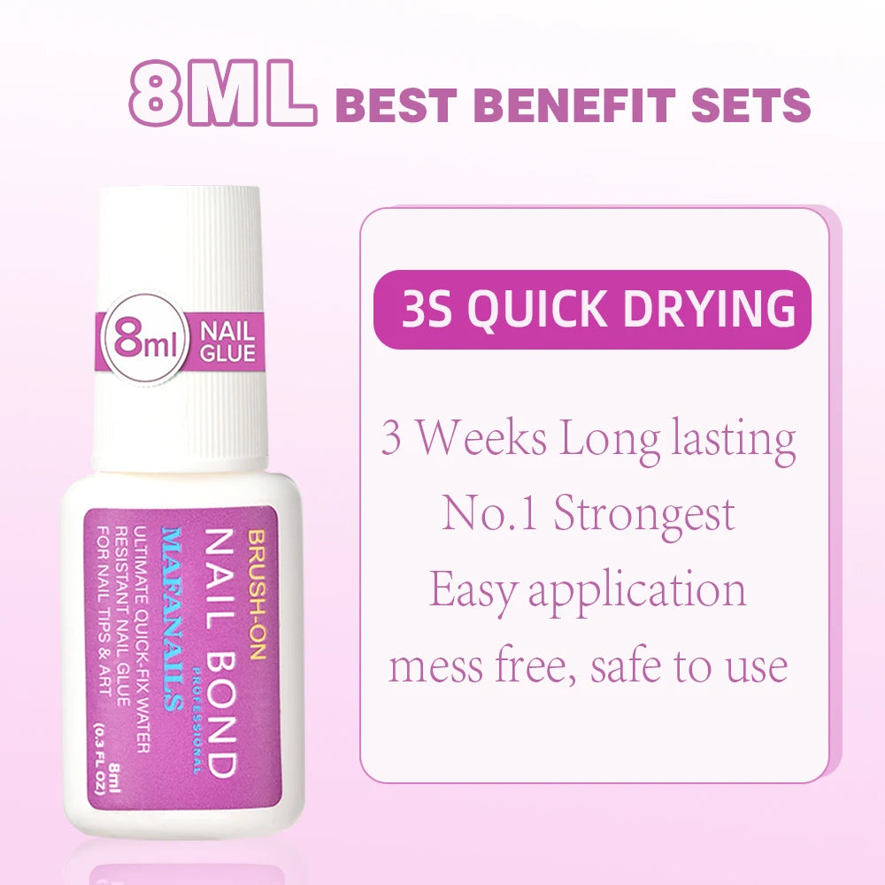 Super Strong Nail Glue - 4 Bottles