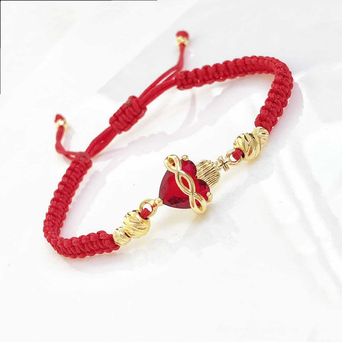 Sacred Heart Cross Bracelet charm detail