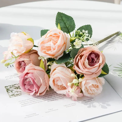 Rosavique Silk Rose Stem - White
