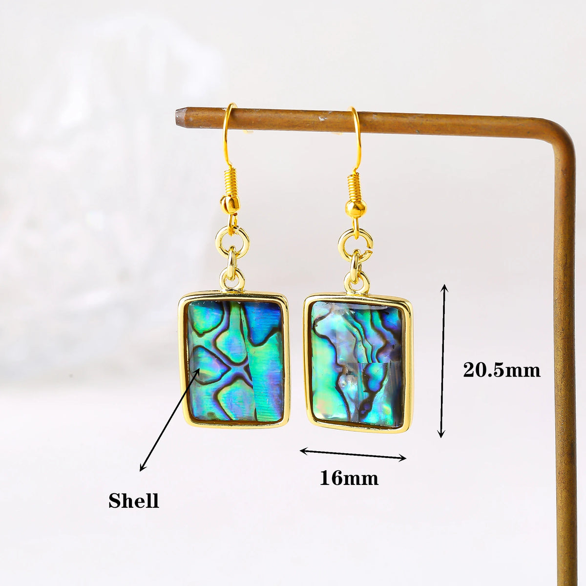 Shell Drop Earrings - Heart