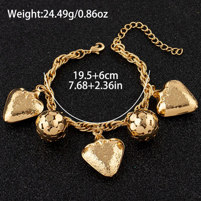 Spherical Bead Charm Bracelet worn