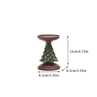 Christmas Tree Candle Holder lit candle