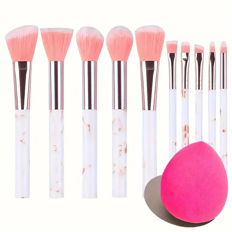 Mirelia AirBlend 10-Piece Brush Set bristle detail