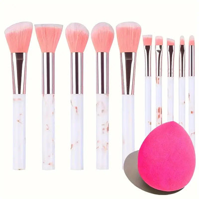 Mirelia AirBlend 10-Piece Brush Set bristle detail