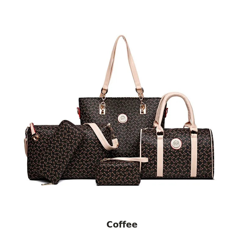 5-Piece Textured Handbag Set close-up