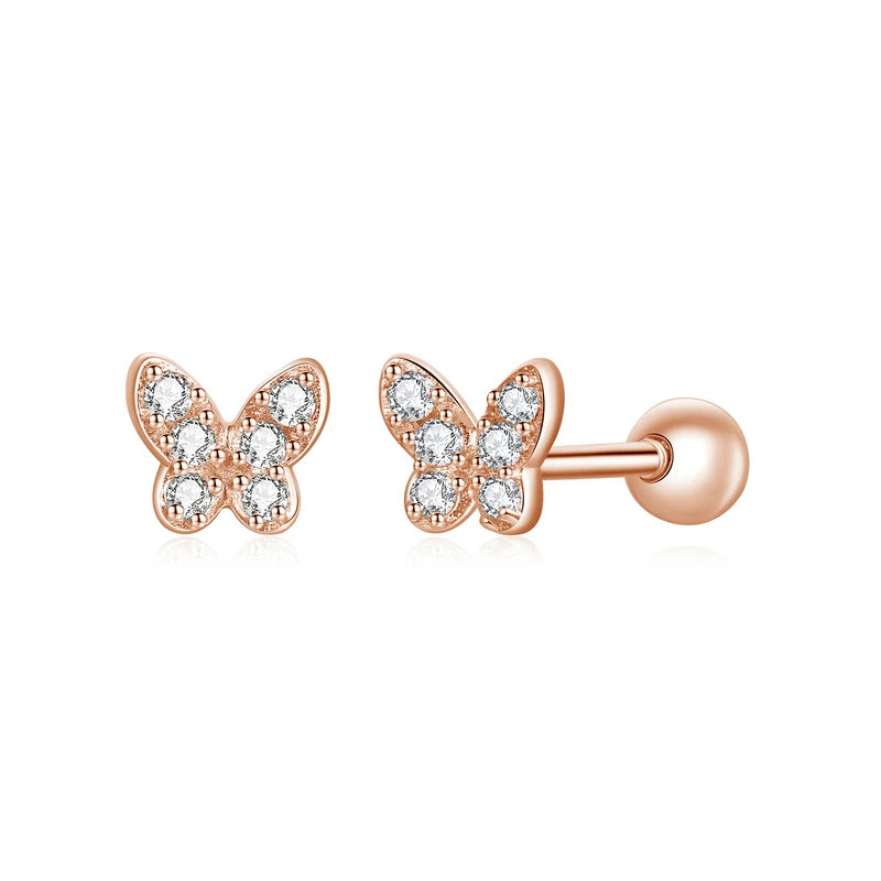 BAMOER Tiny Charm Stud Earrings - Star