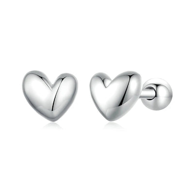 BAMOER Mini Heart Stud Earrings