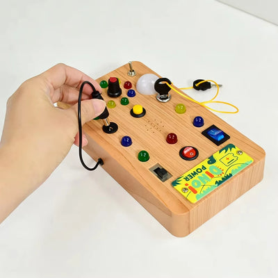 LED Sensory Activity Board in use