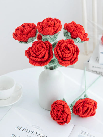 Crochell Handmade Crochet Rose - 4 Piece