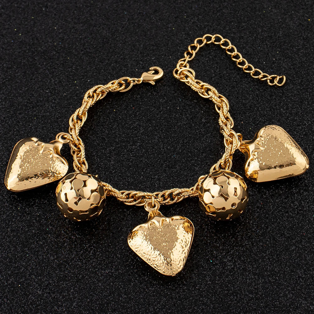 Spherical Bead Charm Bracelet close-up