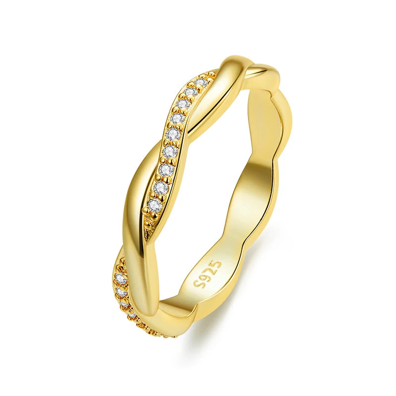 BAMOER Twisted Rope Ring size reference