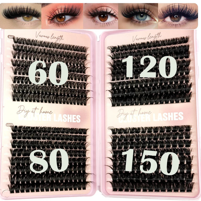 32-Row 3D Wispy Lash Cluster Set