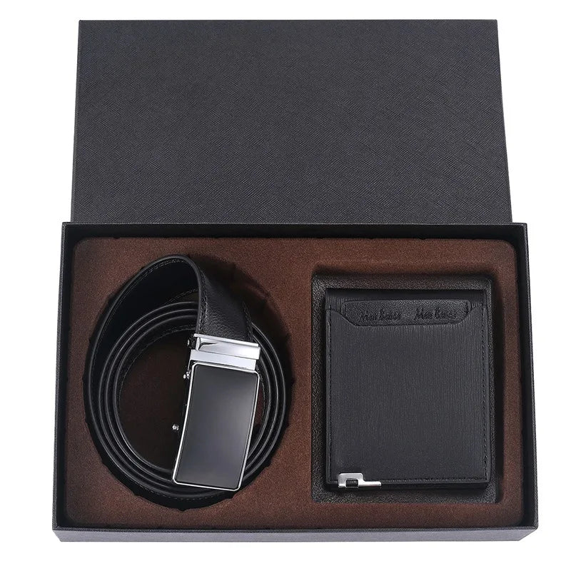 Vellaro Men's Wallet & Belt Gift Set - Brown A