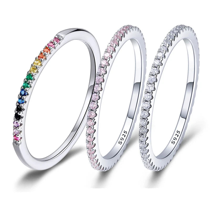 BAMOER Full Paved Eternity Band