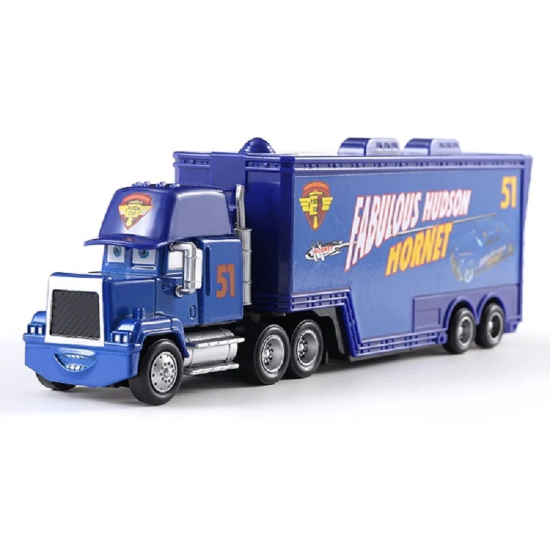 Pixar Cars Truck Birthday Gifts Mobilization Jackson Cool Sister Francisc Container Truck Set Car Model Toy Truck Ornaments