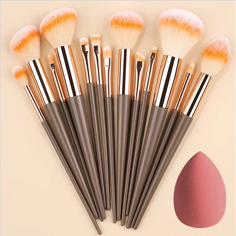 Liora SilkTouch Makeup Brush Set full set layout