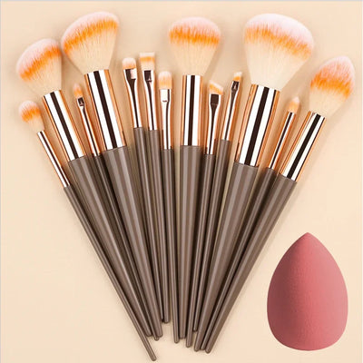 Liora SilkTouch Makeup Brush Set full set layout