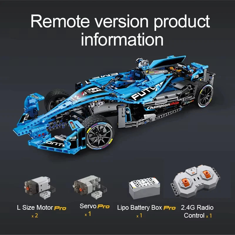 RC Drift Racing Car Building Block Set assembled