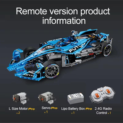 RC Drift Racing Car Building Block Set assembled