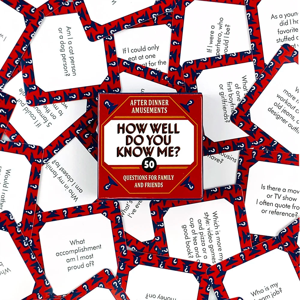 Mini Box Game Cards - How Well Do You Know Me? Games Board Cards Toys For Family Entertainment and Friends Gathering