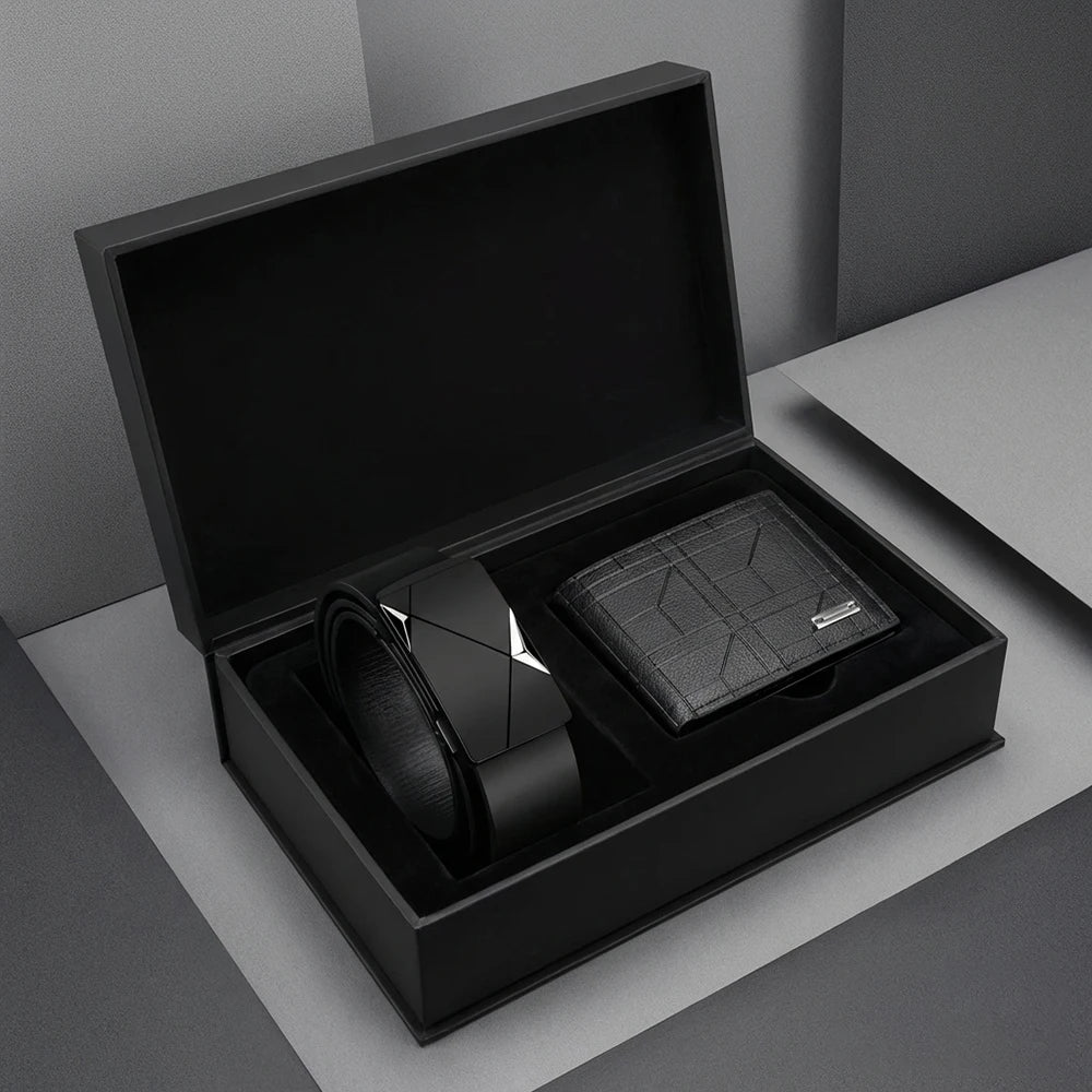 Vellmont Men's Belt & Wallet Set - Style 1