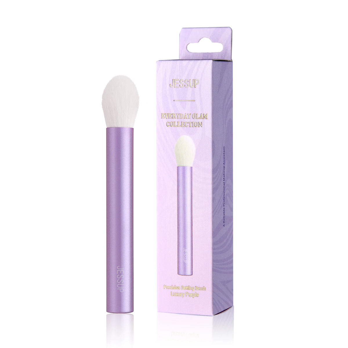 Jessup Makeup Brushes Set Face Kabuki Brush Foundation Contour Powder Complexion Blush Bronzer,Premium Synthetic, Luxury Purple