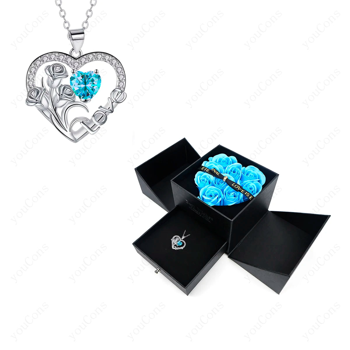 Zircon Heart Necklace gift presentation