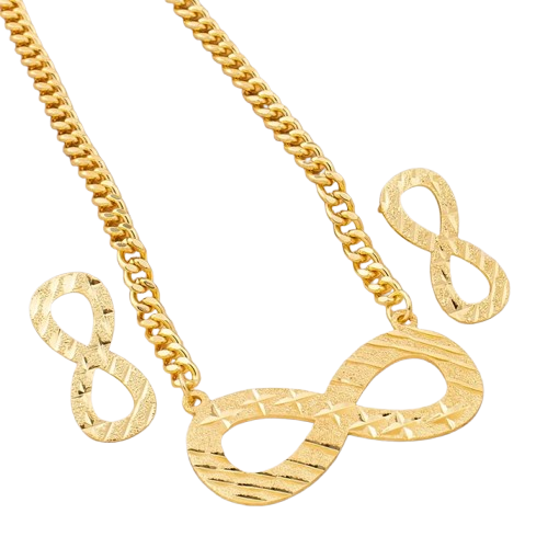 Infinity Symbol Necklace & Earring Set