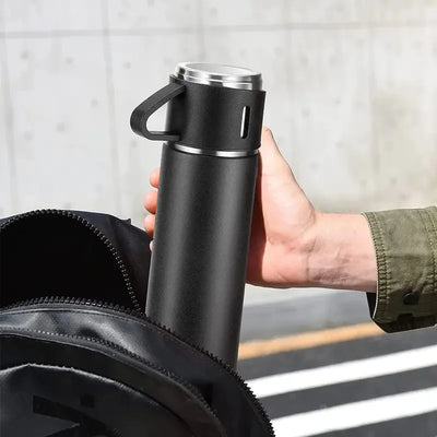Vacuum-Insulated Thermos Bottle - Grey