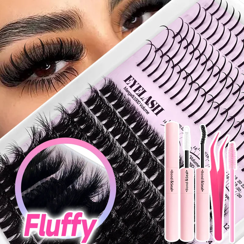 235-Piece DIY Lash Cluster Kit full kit layout