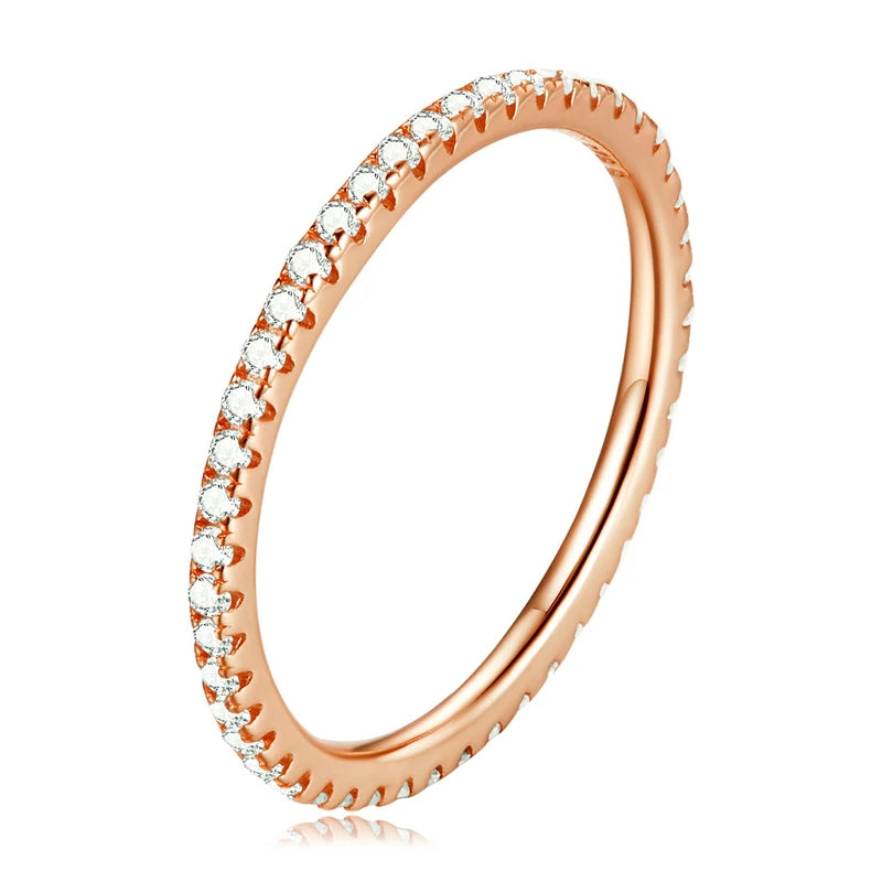 BAMOER Full Paved Eternity Band size chart