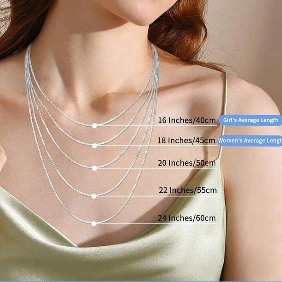BAMOER Stackable Snake Chain Necklace worn
